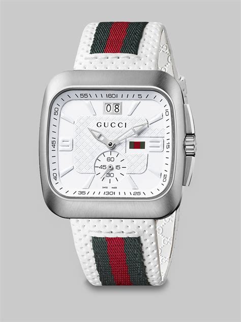 gucci pantcaon white dial|gucci watches for men uk.